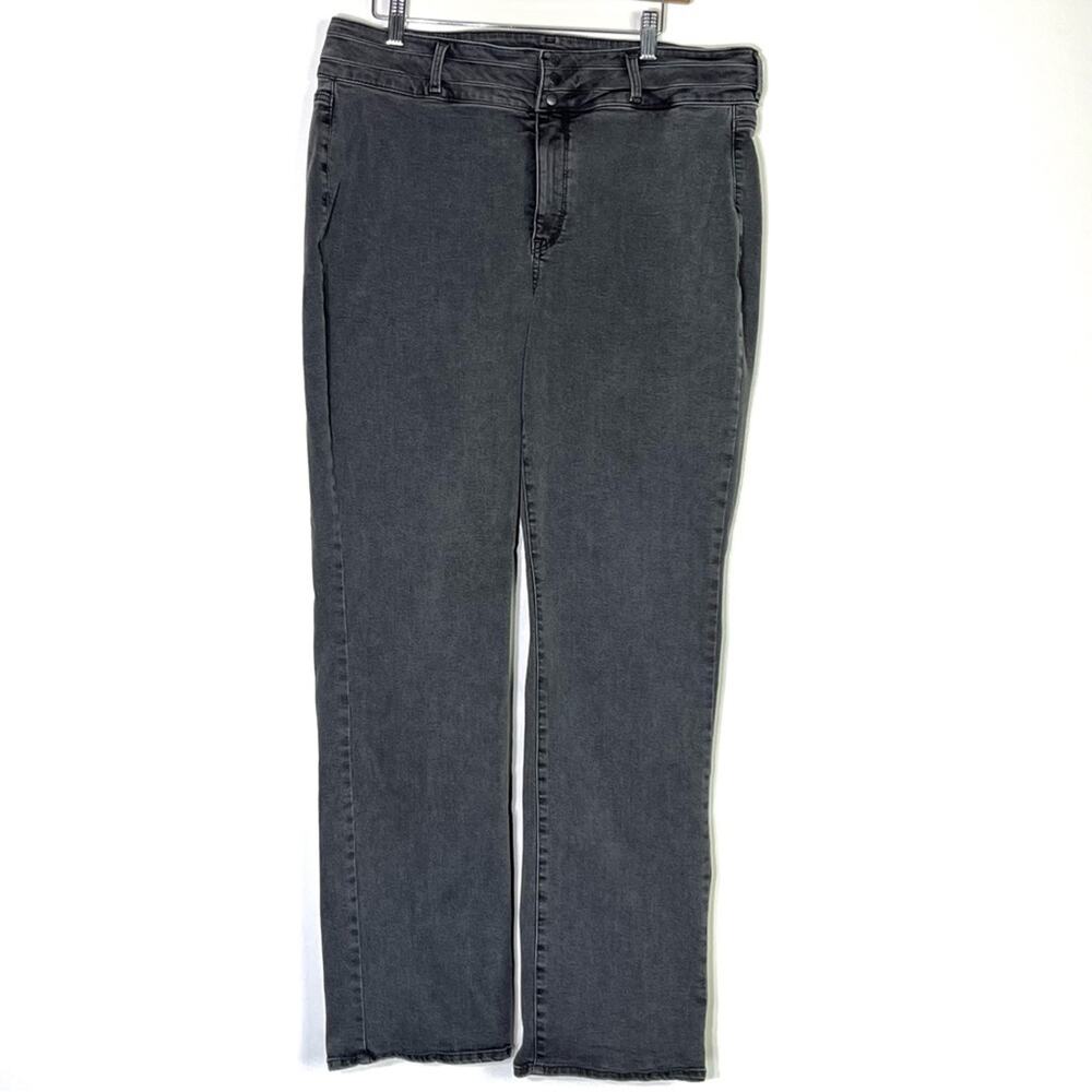 NYDJ Marilyn Straight Gray Jeans 16W EUC